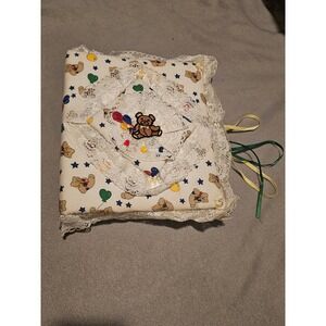 Vintage baby photo book teddy bears ABC  lace  Keepsake memory pictures